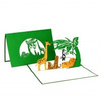 Colognecards Pop-Up Karte Tiere Zoo