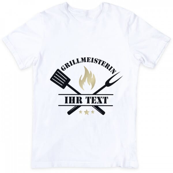 T-Shirt Grillmeister / Grillmeisterin mit Motiv &amp; Individualisierung