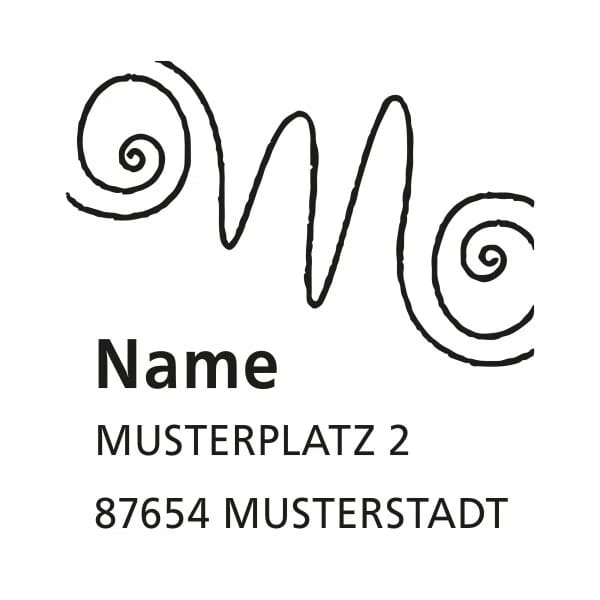 Monogrammstempel - Spirale und Zickzack - Trodat 4924