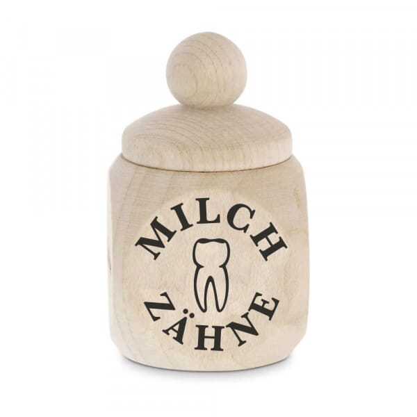 Holzdose - Milchzähne (Gravurmaß 2,5 x 2,5cm)