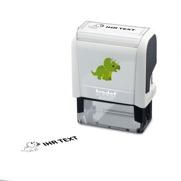 Kinderstempel / Namensstempel &amp; Adressstempel "Dinosaurier" Trodat Printy 4912