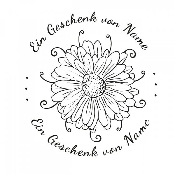 Monogrammstempel - Dekorative Blume &amp; Geschenk - Trodat 4642