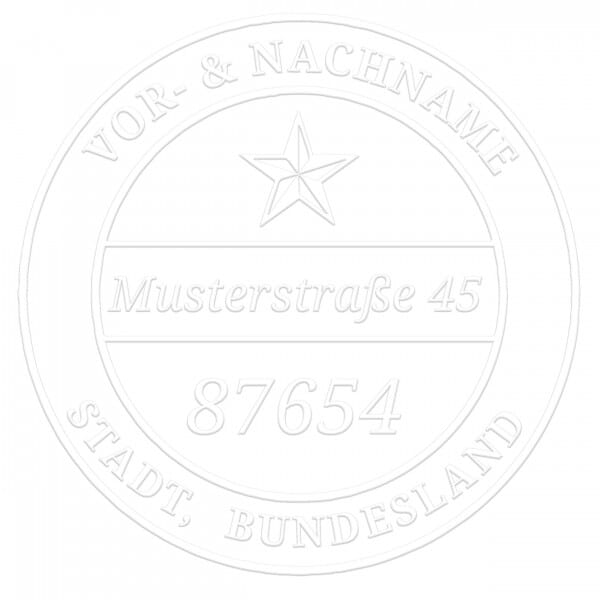 Monogramm-Prägezange 51 mm rund - Stern