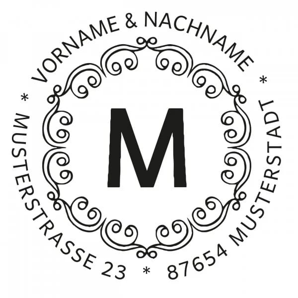 Monogrammstempel - Dekorative Schleifen - Trodat 4642