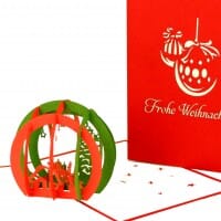 Colognecards Pop-Up Karte Weihnachten Kugel