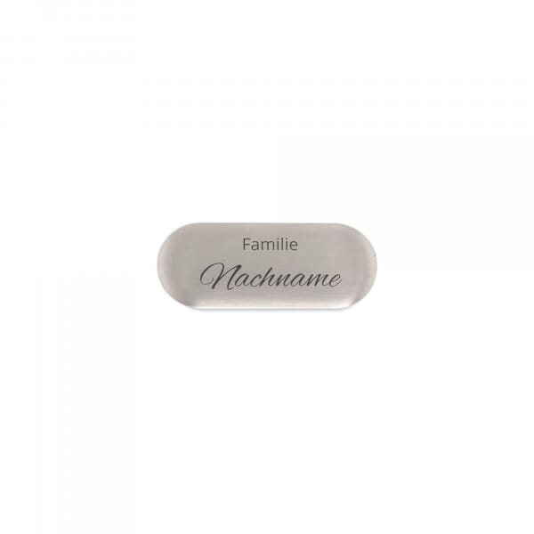 Selbstklebendes Klingelschild – Silber 35 × 14 mm