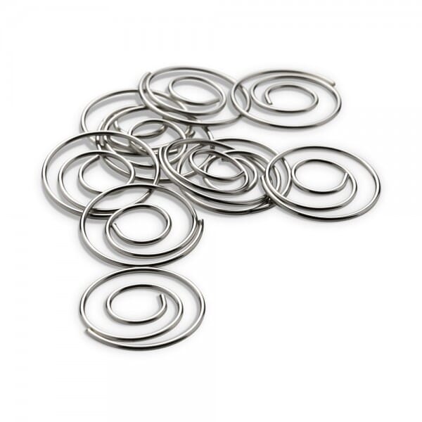 NIO Klammern Spirale silber (10 Stück)