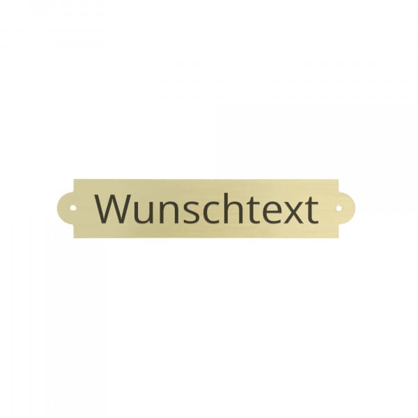 Gemäldeschild aus Messing – Gold gebürstet 90 × 18 mm