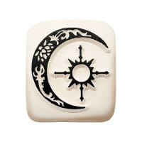 LaDot Stein &quot;Mond&quot; (4 x 4,5 cm) - Temporärer Tattoo Stempel