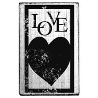 SALE - Vintage Stempel &quot;Love&quot; - Herzen/Rahmen
