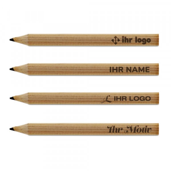 Kleine Bleistifte ab 25 Stück (Gravurmaß 65x5 mm)