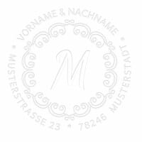 Monogramm-Prägezange rund - Dekorative Initialen