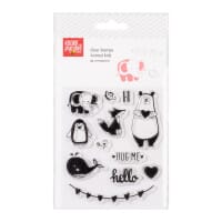 Clear Stamp Silikonstempel-Set „Animal Kids“ (12 Stück - 14×10 mm - 86×18 mm)