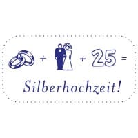 Feierlichkeiten Holzstempel - Silberhochzeit (60x30 mm)