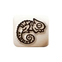 LaDot Stein - &quot;Chamäleon&quot; (1,5 x 1,5 cm) - Temporärer Tattoo Stempel