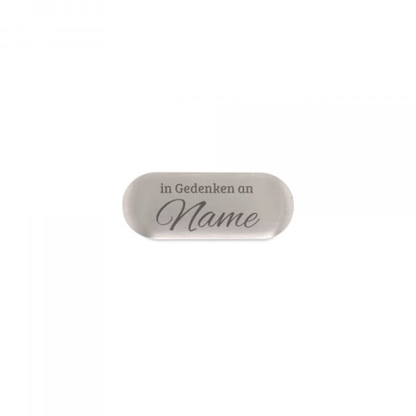 Selbstklebendes Gedenkschild &amp; Grabschild – Silber 35 × 14 mm