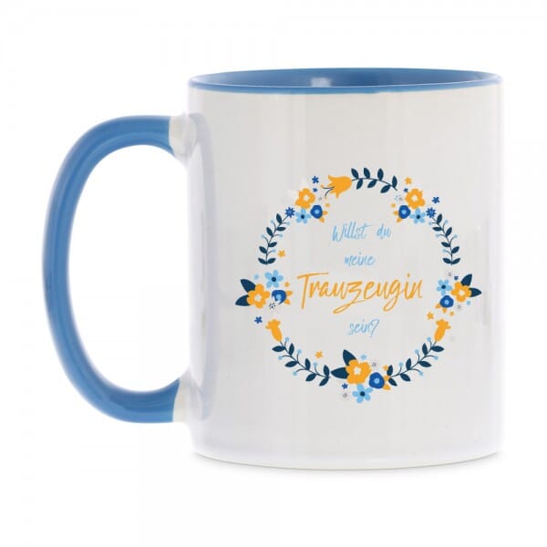 Keramiktasse "Willst du meine Trauzeugin sein"