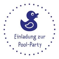 Feierlichkeiten Holzstempel - Pool Party (Ø 40 mm)