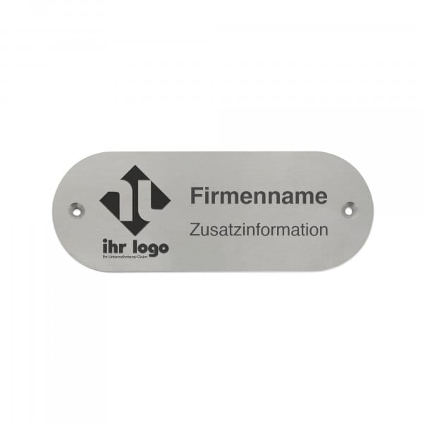Klingelschild aus Edelstahl mit runden Ecken – 160 × 60 mm
