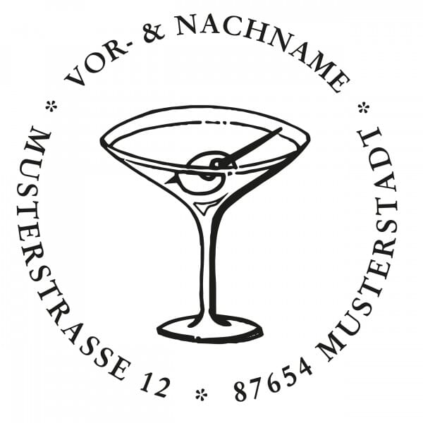 Monogrammstempel - Cocktail - Trodat 4642