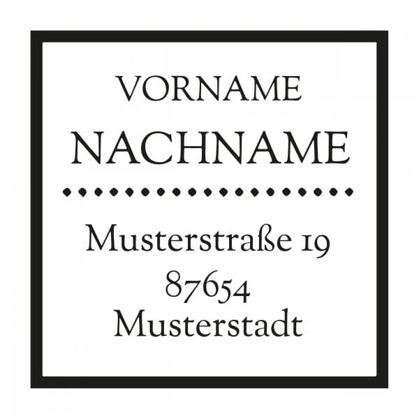 Monogrammstempel - Klassische Adresse &amp; Rahmen - Trodat 4924