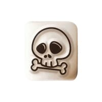 LaDot Stein - &quot;Totenkopf&quot; (1,5 x 1,5 cm) - Temporärer Tattoo Stempel
