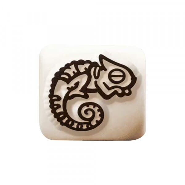LaDot Stein - &quot;Chamäleon&quot; (1,5 x 1,5 cm) - Temporärer Tattoo Stempel