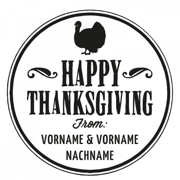 Monogrammstempel - Happy Thanksgiving - Trodat 4642