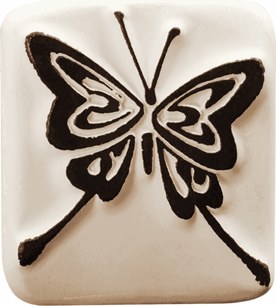 LaDot Stein &quot;Schmetterling&quot; (4 x 4,5 cm) - Temporärer Tattoo Stempel