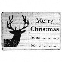 SALE - Vintage Stempel &quot;Merry Christmas&quot; - from...to..