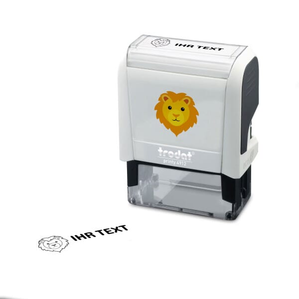 Kinderstempel / Namensstempel &amp; Adressstempel "Löwe" Trodat Printy 4912