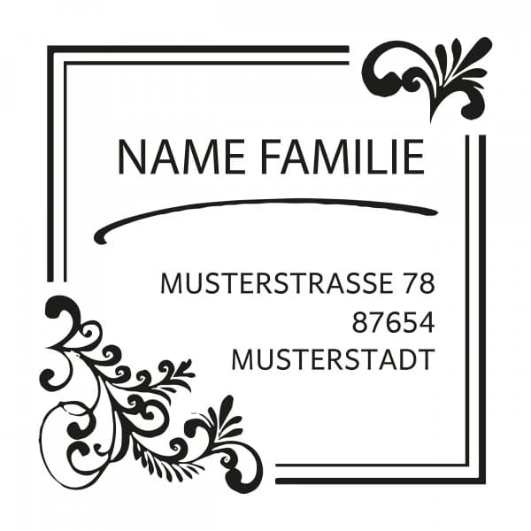 Monogrammstempel - Adresse mit elegantem Design - Trodat 4924