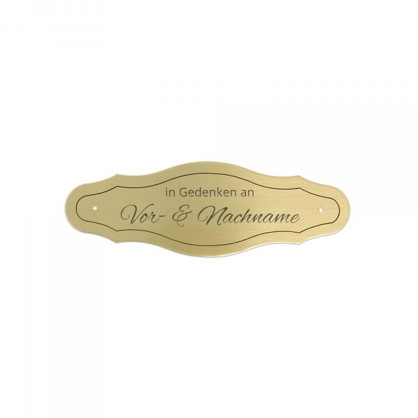 Grabschild aus Messing (125 x 42 mm)