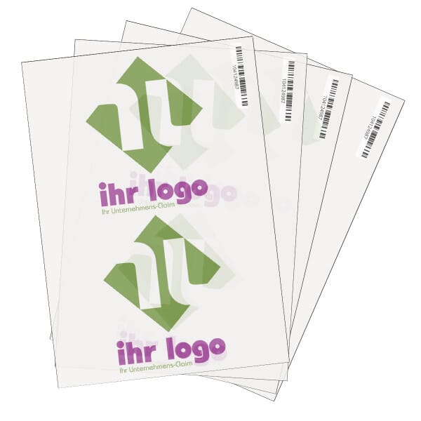 Logo-Bügeletiketten 100 × 100 mm individuell gestalten