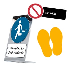 Fußbodenaufkleber, Schilder & Acrylaufsteller