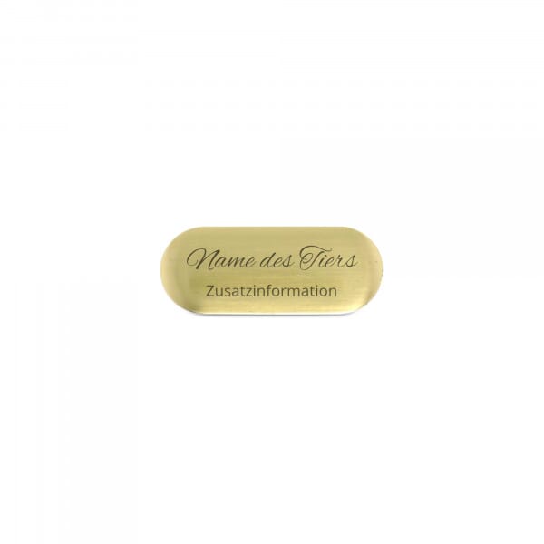 Selbstklebendes Tierschild – Gold 35 × 14 mm