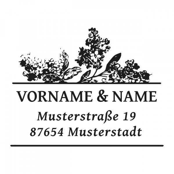 Monogrammstempel - Blumengarten - Trodat 4924