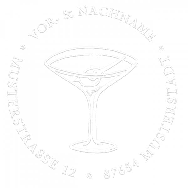 Monogramm-Prägezange 51 mm rund - Cocktail