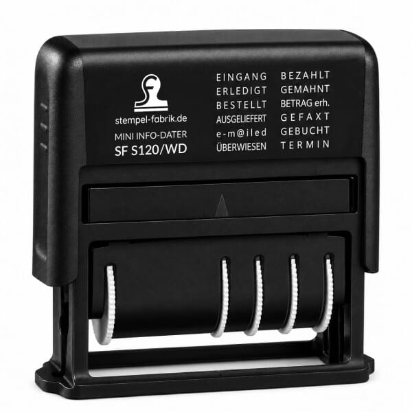 STEMPEL-FABRIK Datumstempel Mini-Info-Dater SF S120/WD