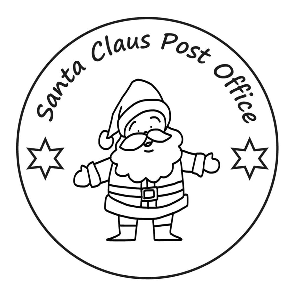 Weihnachten Holzstempel - Santa Claus (Ø 40 mm) | stempel-fabrik.de