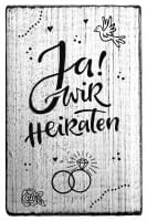 SALE - Vintage Stempel &quot;Ja, wir heiraten&quot;