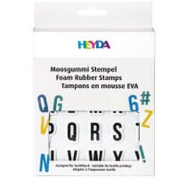 HEYDA Moosgummi Stempel-Set &quot;Alphabet &amp; Zahlen 2&quot; (52 Stück)