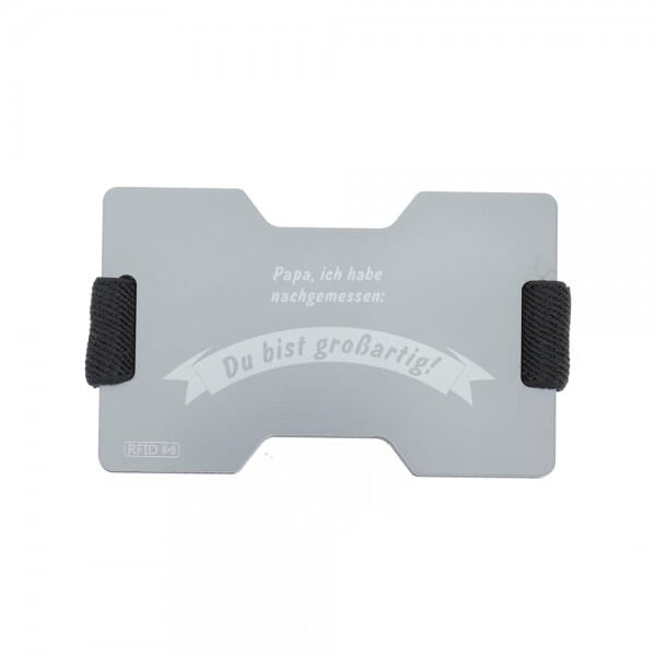 RFID Kartenhalter aus Aluminium "Vatertag"