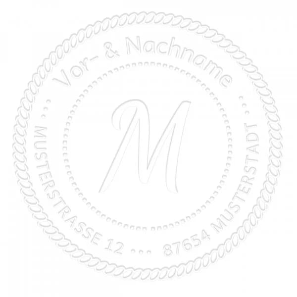 Monogramm-Prägezange 51 mm rund - Maritime Dekoration