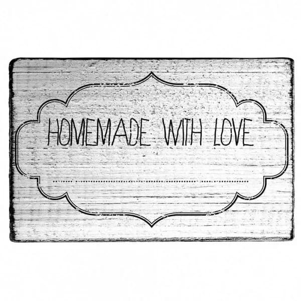 Vintage Stempel &quot;Homemade with love&quot;