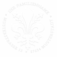 Monogramm-Prägezange rund - Lilien