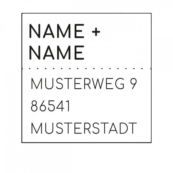 Monogrammstempel - Adresse mit Rahmen - Trodat 4924