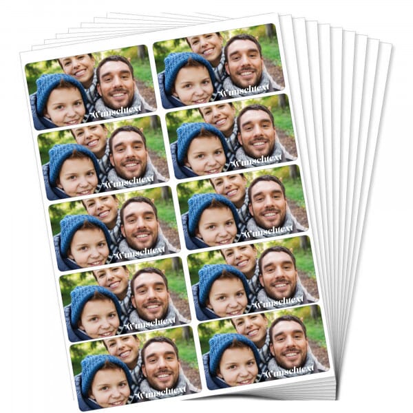 Individuelle Sticker 90x50 mm – CMYK-Digitaldruck