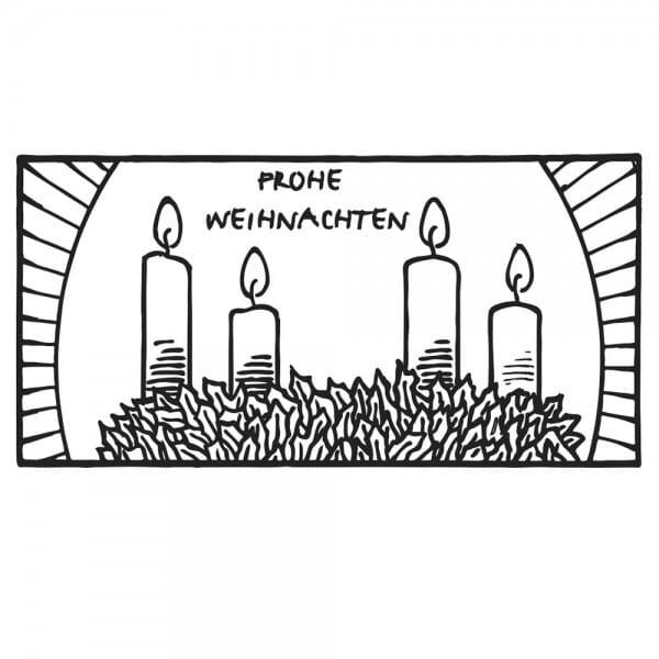Weihnachten Holzstempel 70x20 mm von stempel-fabrik Rentier