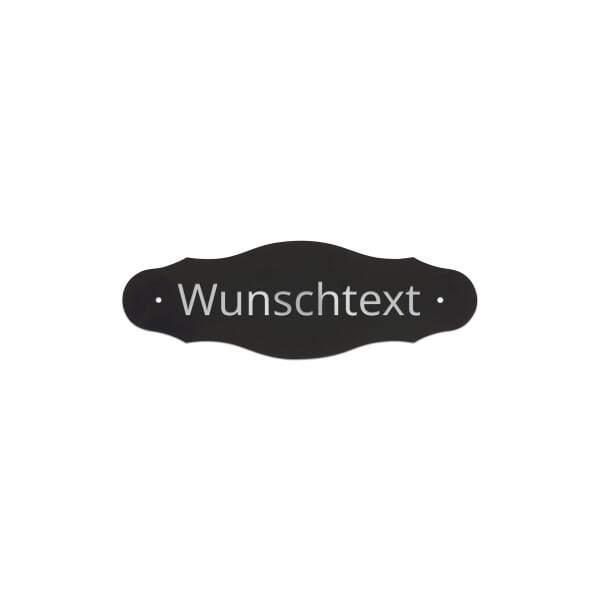 Schild mit individueller Gravur aus Aluminium – 125 × 42 mm